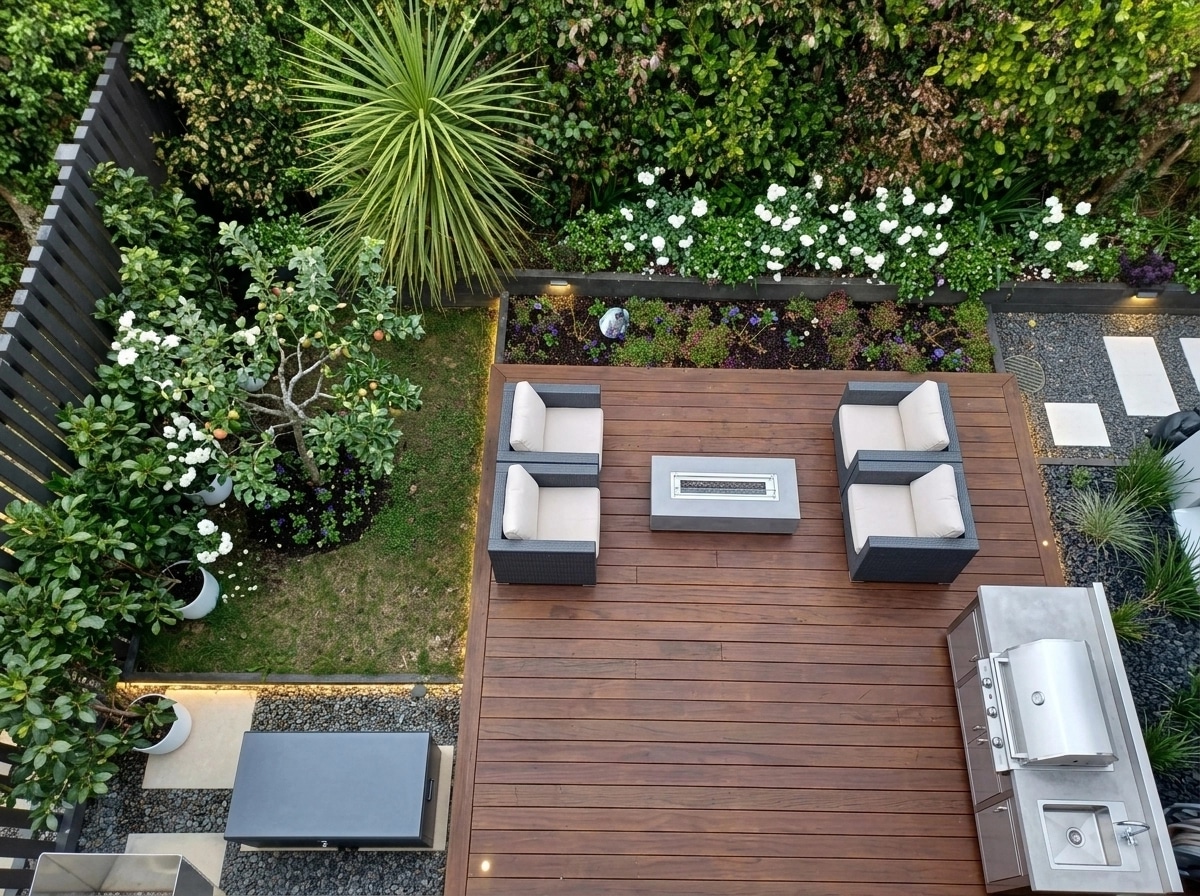 Landscape design in Contemporary Yard style — Yard by GenRoom AI