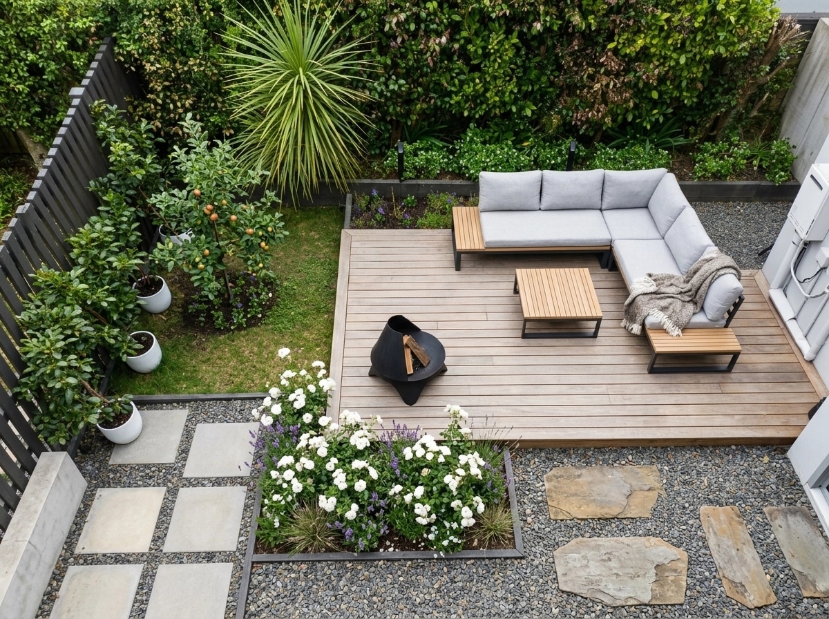 Landschaftsdesign im Scandinavian Garden-Stil — Garten von GenRoom AI