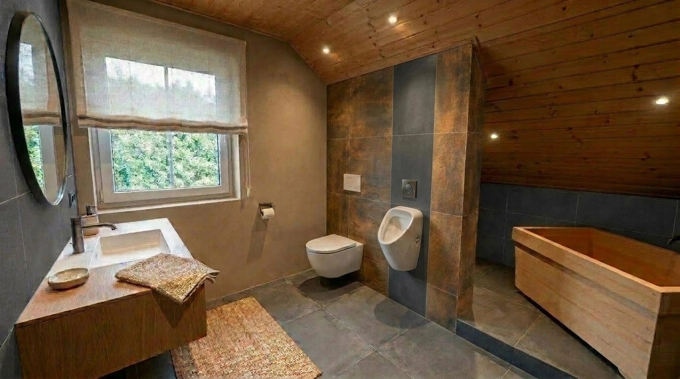 Japandi Bathroom design — interior photo by GenRoom AI