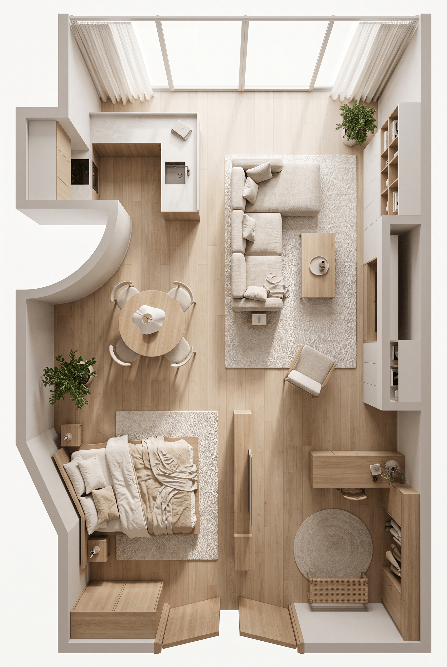 Interior design in Minimalism style — Living Room by GenRoom AI