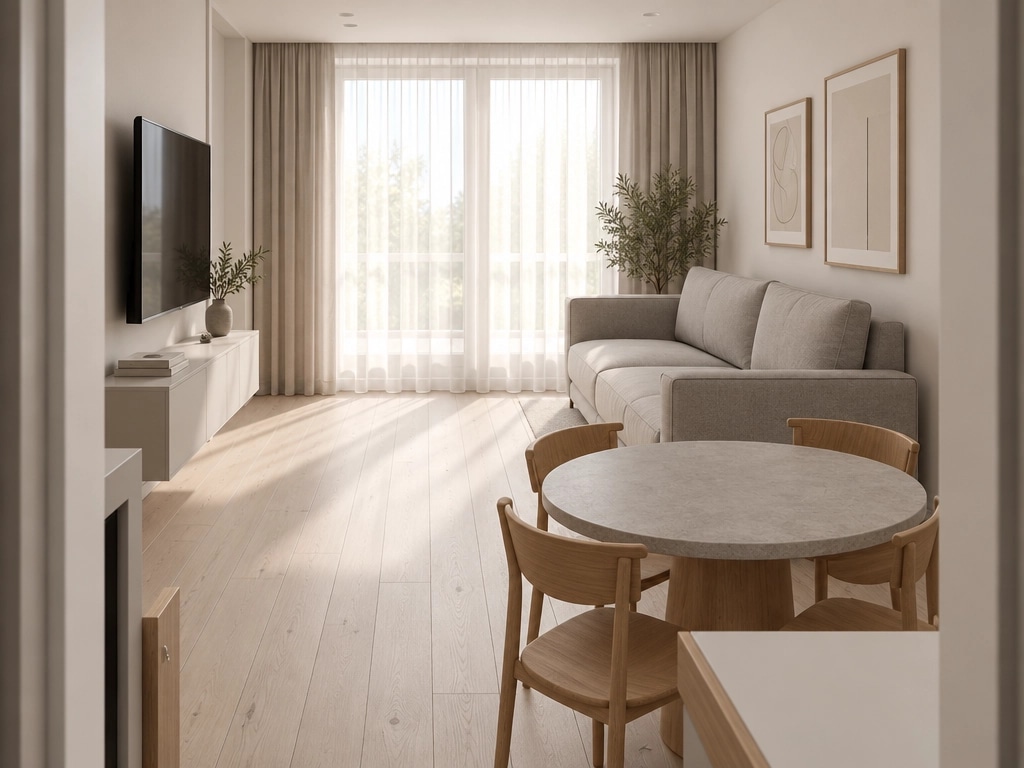 Minimalism Living Room design — interior photo by GenRoom AI