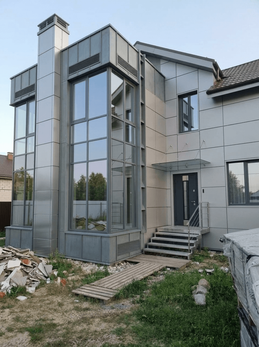 Facade design in Hi-Tech Facade style — Facade by GenRoom AI