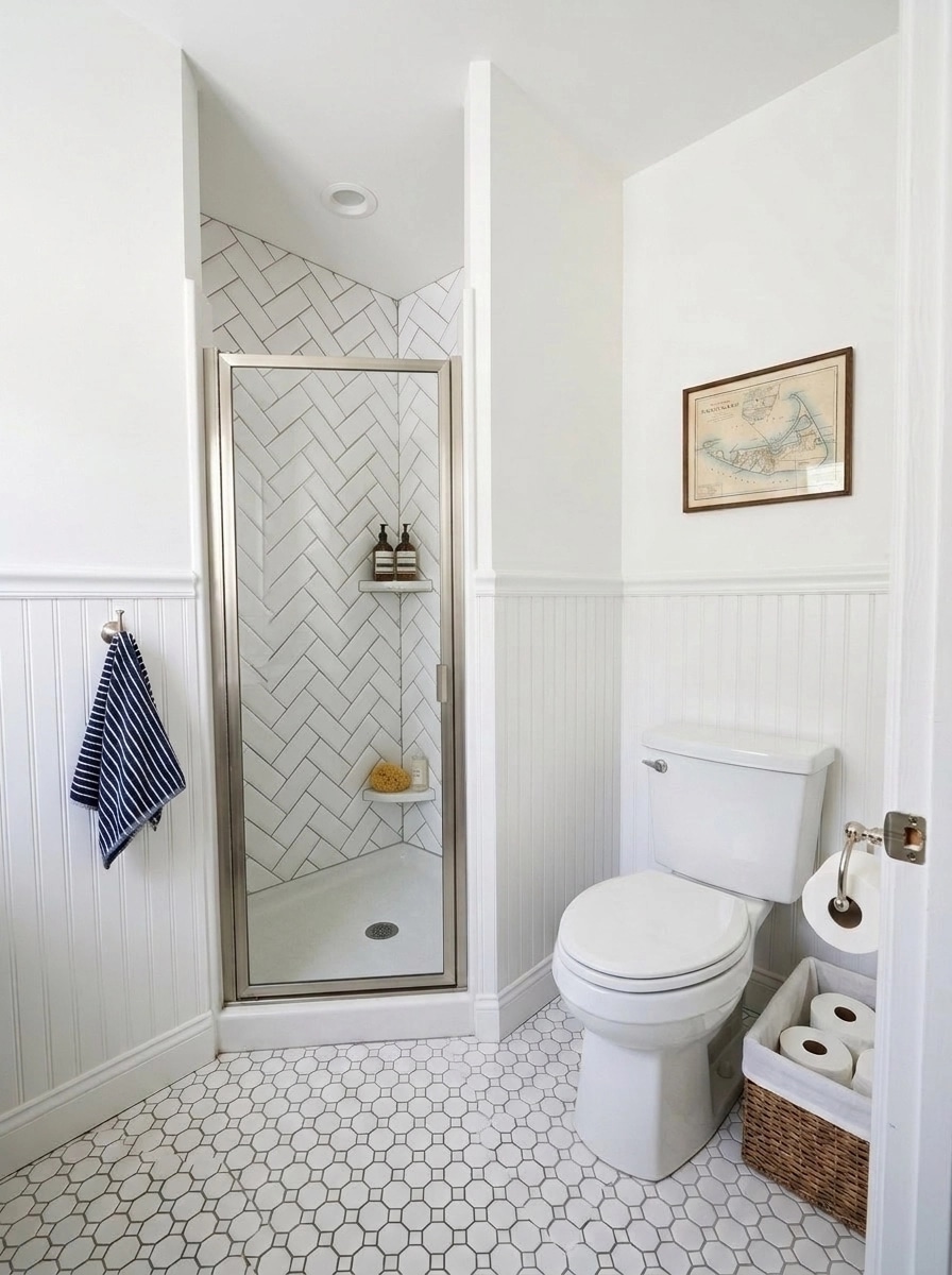 Interior design in Coastal / Hamptons style — Bathroom by GenRoom AI