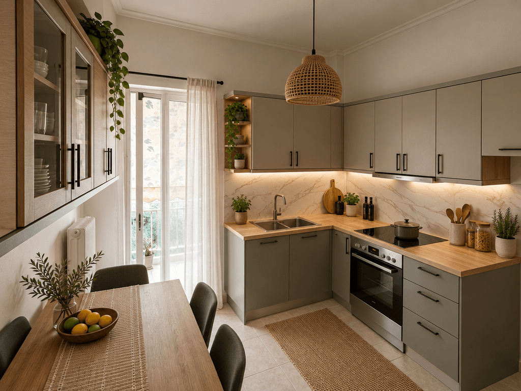 Kitchen interior in Contemporary style — photo by GenRoom AI