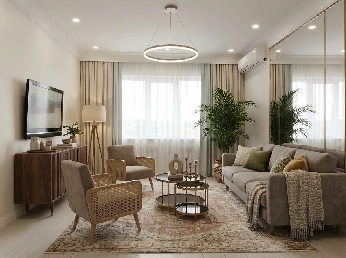 Scandinavian Living Room design — interior photo by GenRoom AI