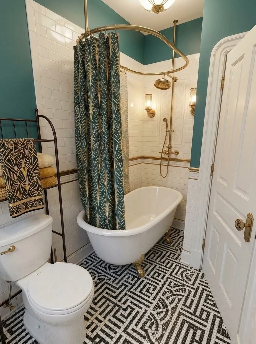 Art Deco Bagno design — interior photo by GenRoom AI