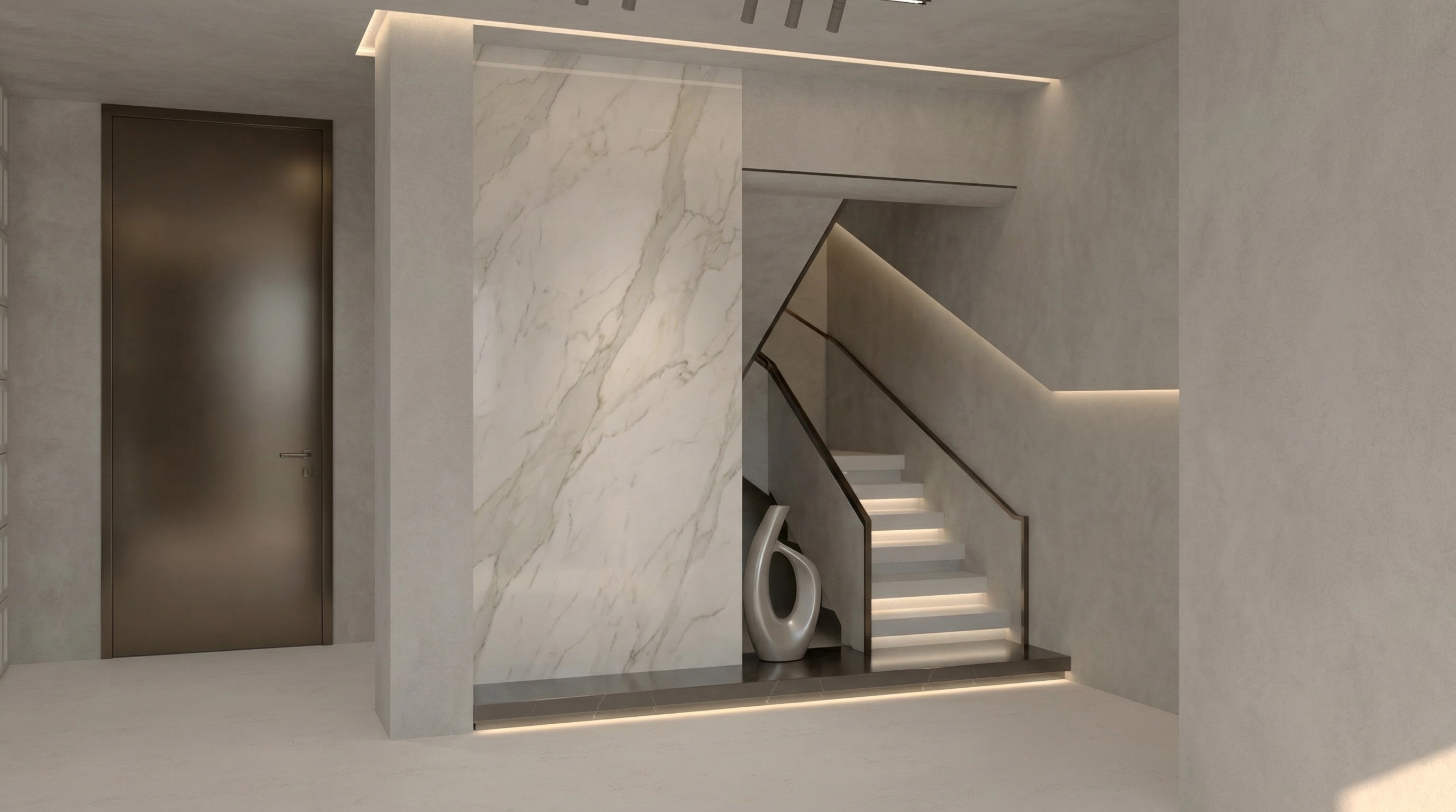 Hallway interior in Contemporary style — photo by GenRoom AI