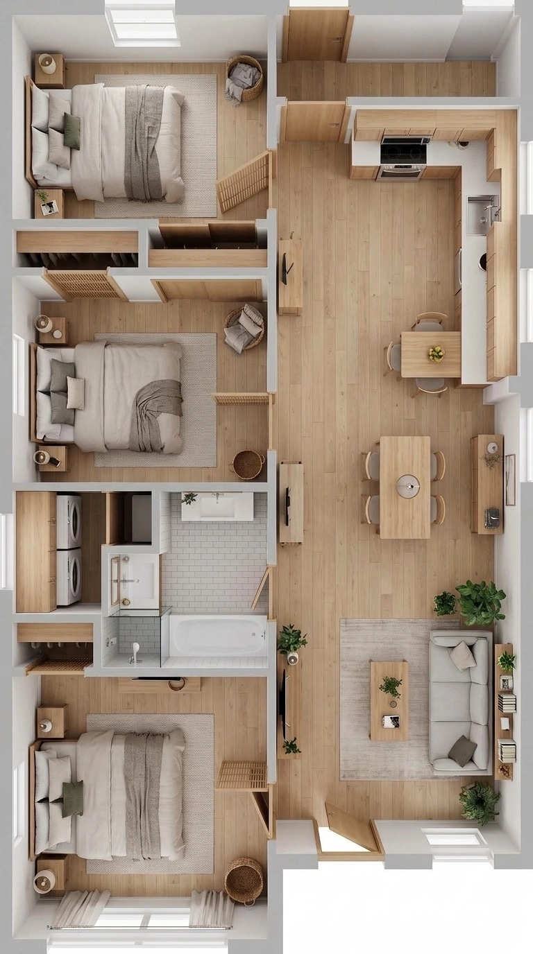 Scandinavian Living Room design — interior photo by GenRoom AI