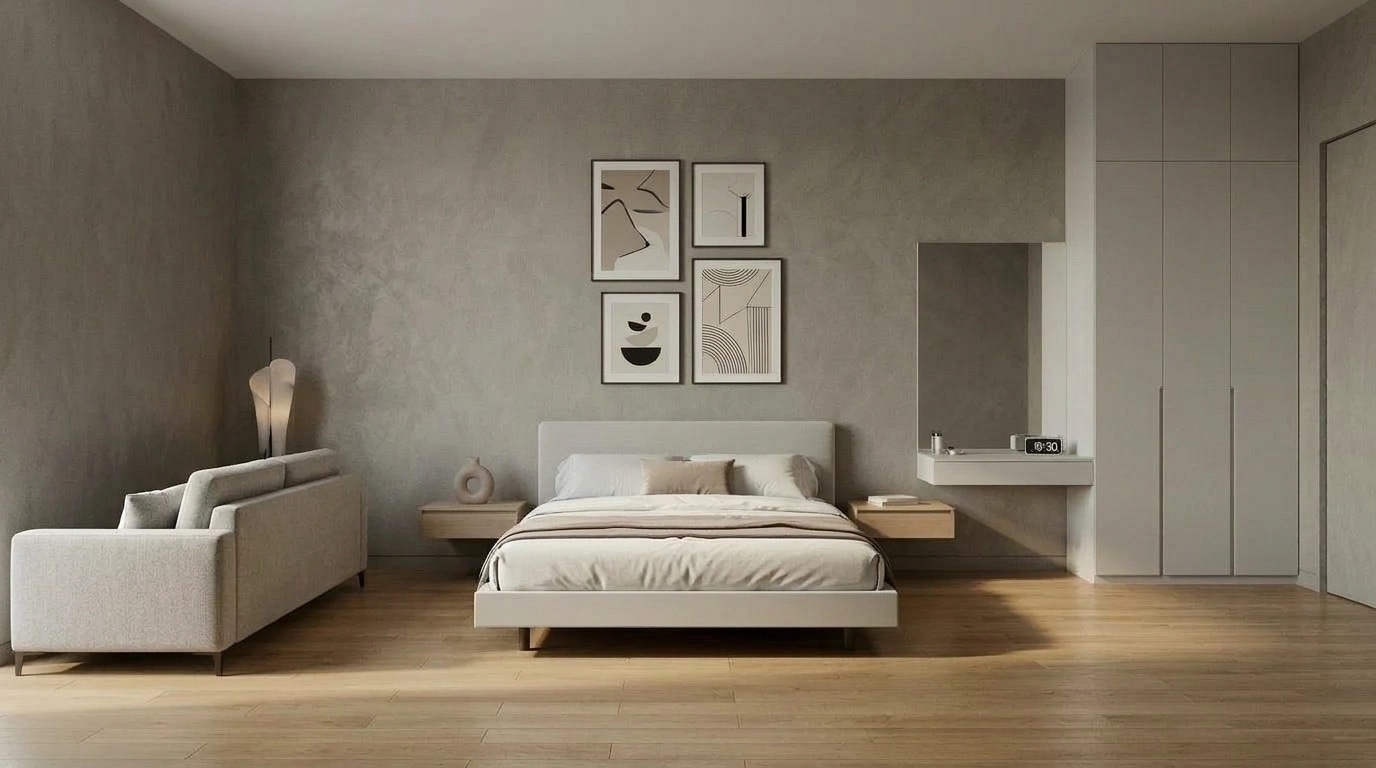 Minimalism Living Room design — interior photo by GenRoom AI