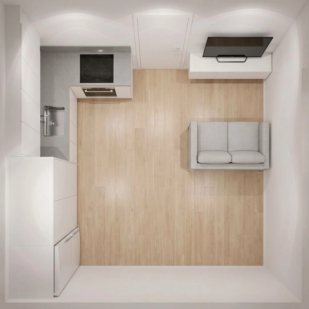 Minimalism Living Room design — interior photo by GenRoom AI