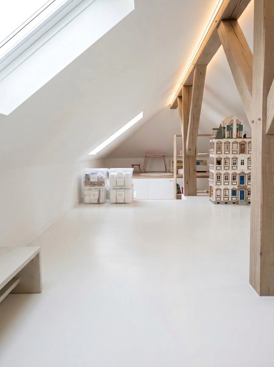 Interior design in Minimalism style — attic by GenRoom AI