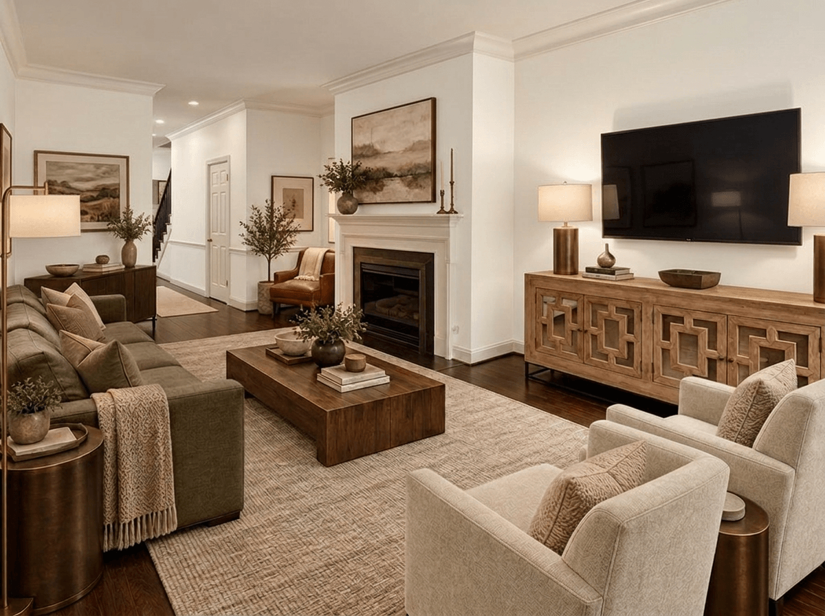 Contemporary Living Room design — interior photo by GenRoom AI