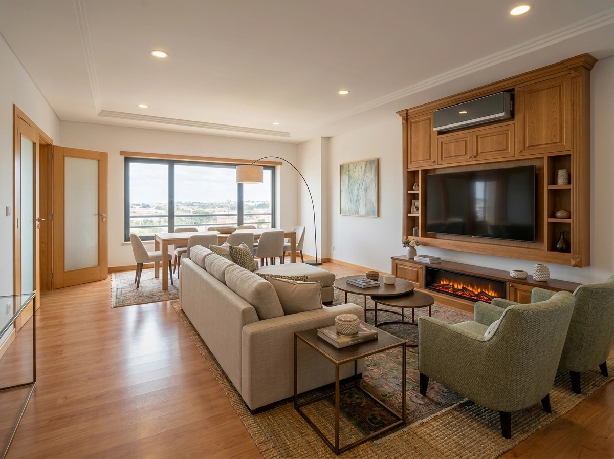 Transitional Living Room design — interior photo by GenRoom AI