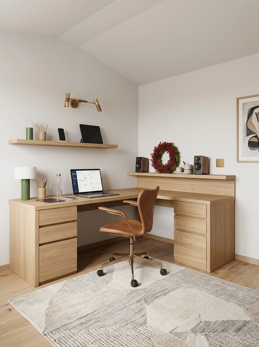 Interior design in Scandinavian style — home_office by GenRoom AI