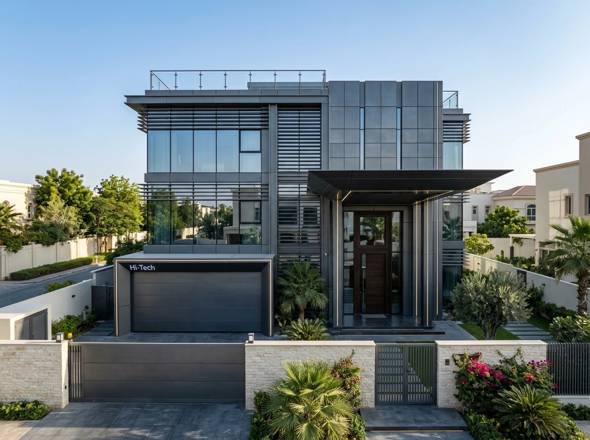 Facade design in Hi-Tech Facade style — Facade by GenRoom AI