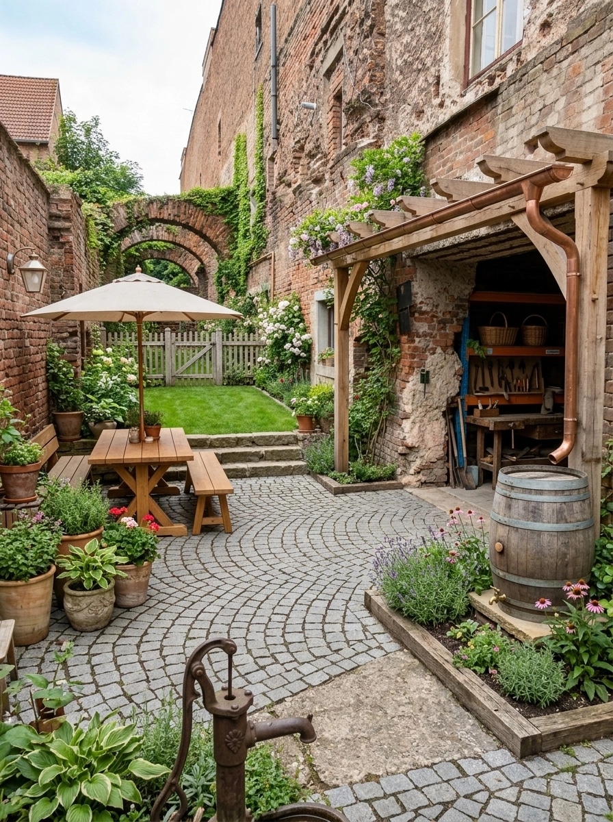 Country Rustic Garden Yard design — yard photo by GenRoom AI