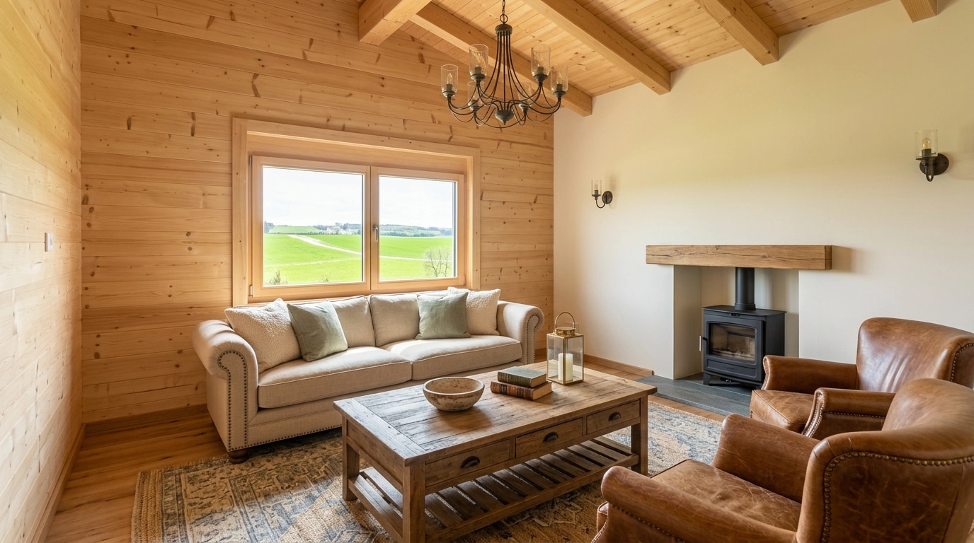 Modern Farmhouse Living Room design — interior photo by GenRoom AI