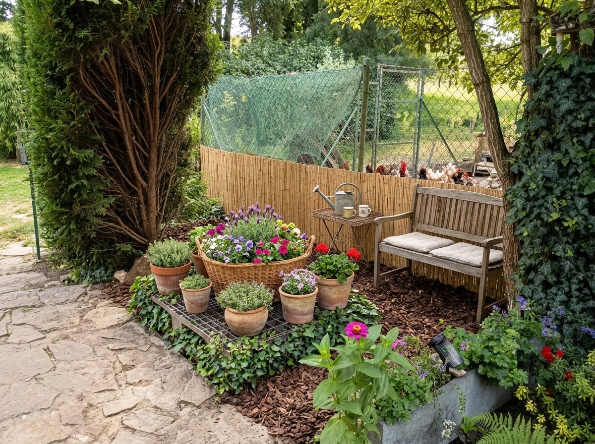 Country Rustic Garden Yard design — yard photo by GenRoom AI