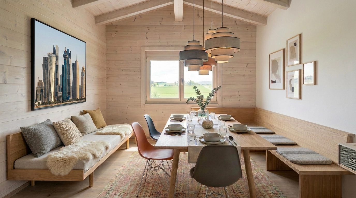 Interior design in Coastal / Hamptons style — dining_room by GenRoom AI