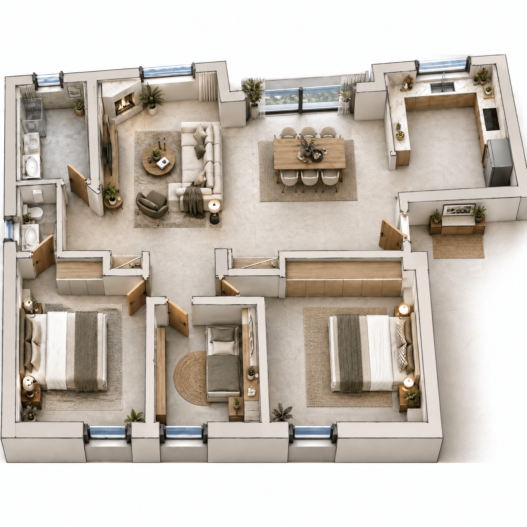 Interior design in Contemporary style — Living Room by GenRoom AI