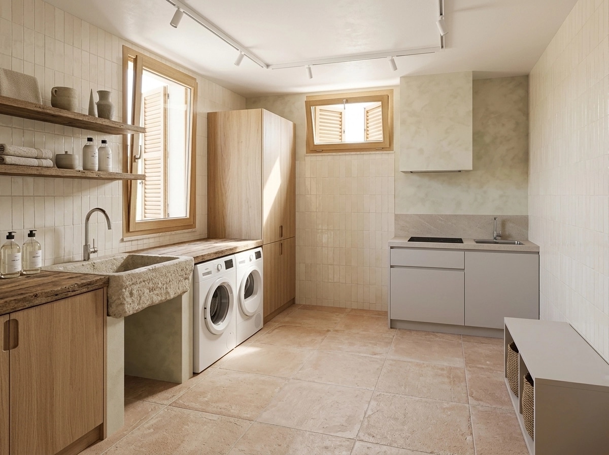 Interior design in Contemporary style — laundry by GenRoom AI