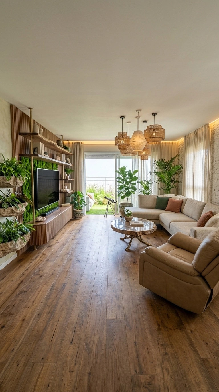 Interior design in Biophilic style — Living Room by GenRoom AI