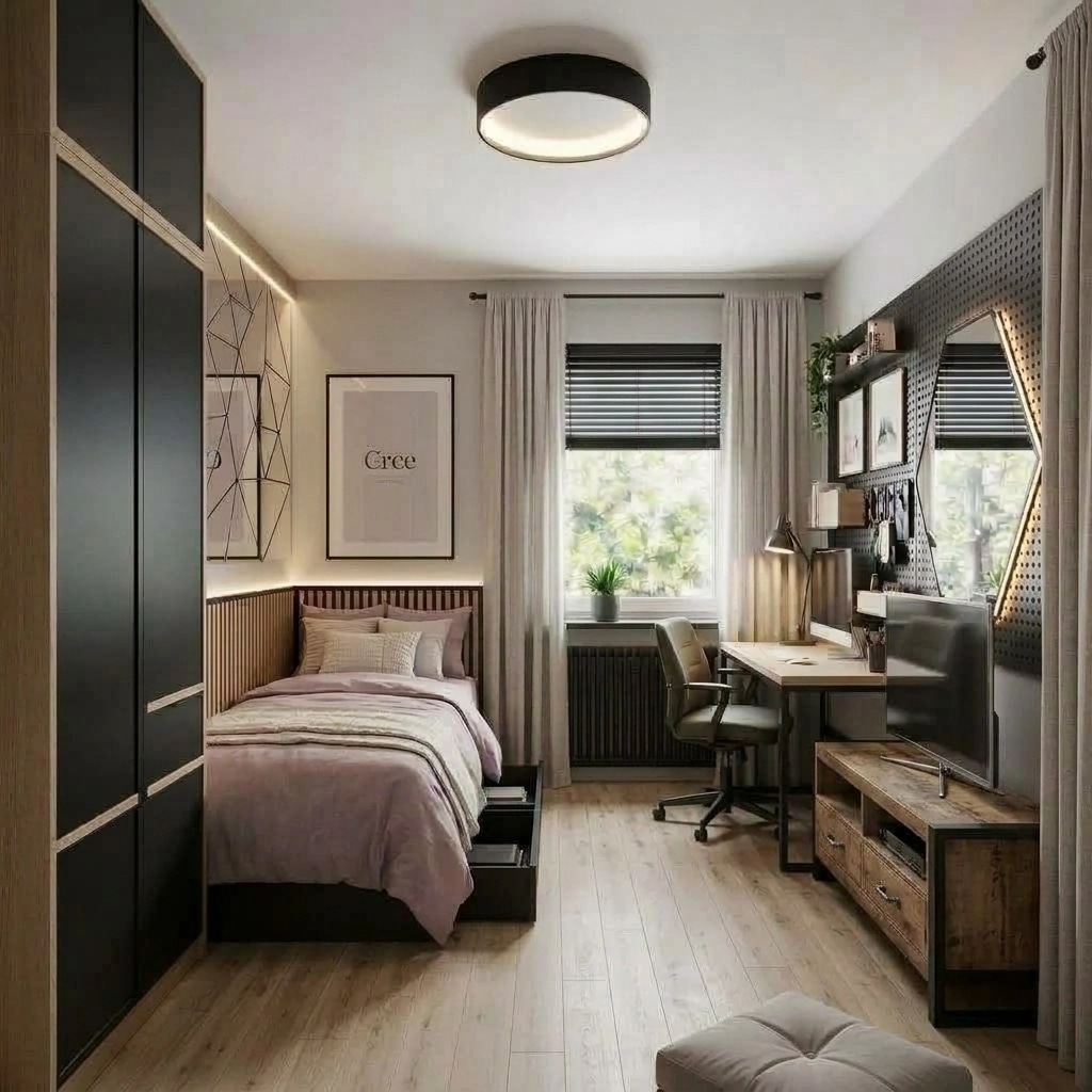 Interior design in Loft / Industrial style — Kids Room by GenRoom AI