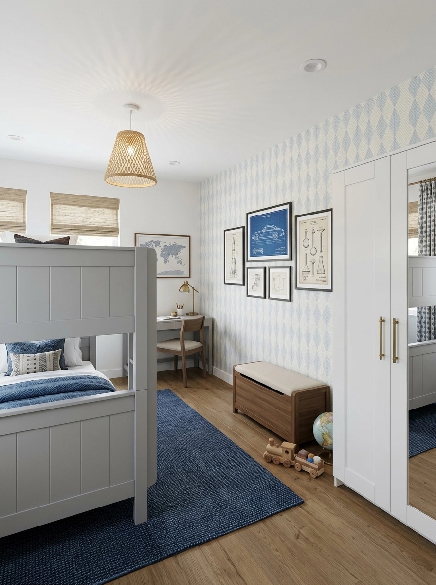Transitional Bedroom design — interior photo by GenRoom AI