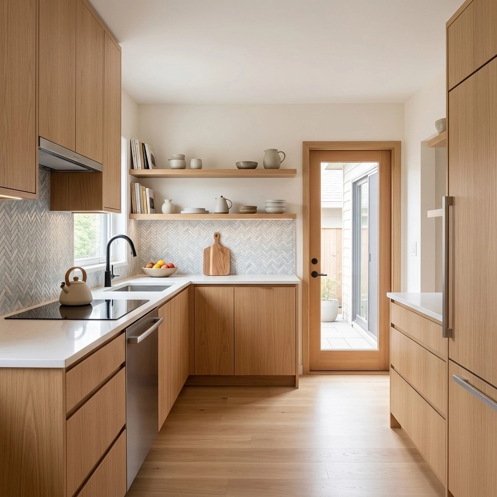 Kitchen interior in Scandinavian style — photo by GenRoom AI