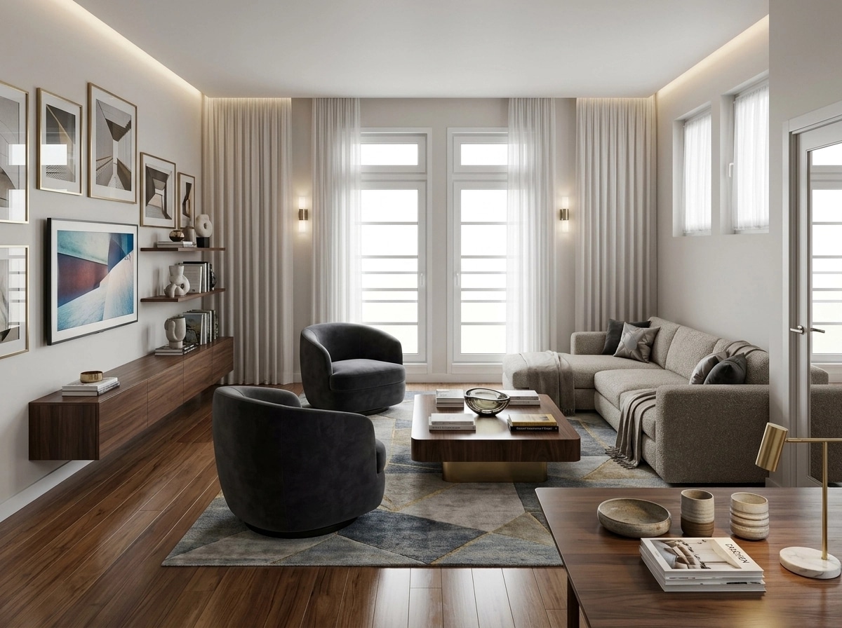 Interior design in Contemporary style — Living Room by GenRoom AI