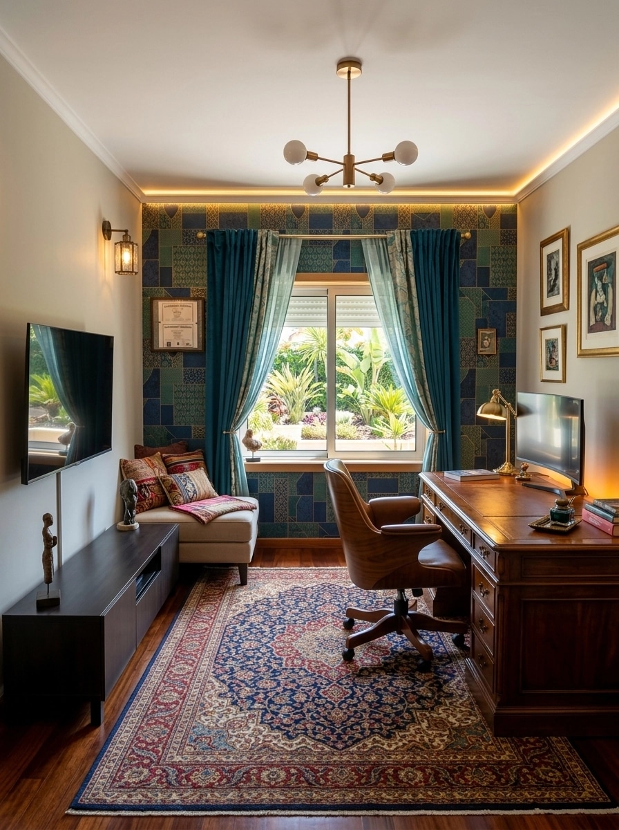 Office interior in Eclectic style — photo by GenRoom AI