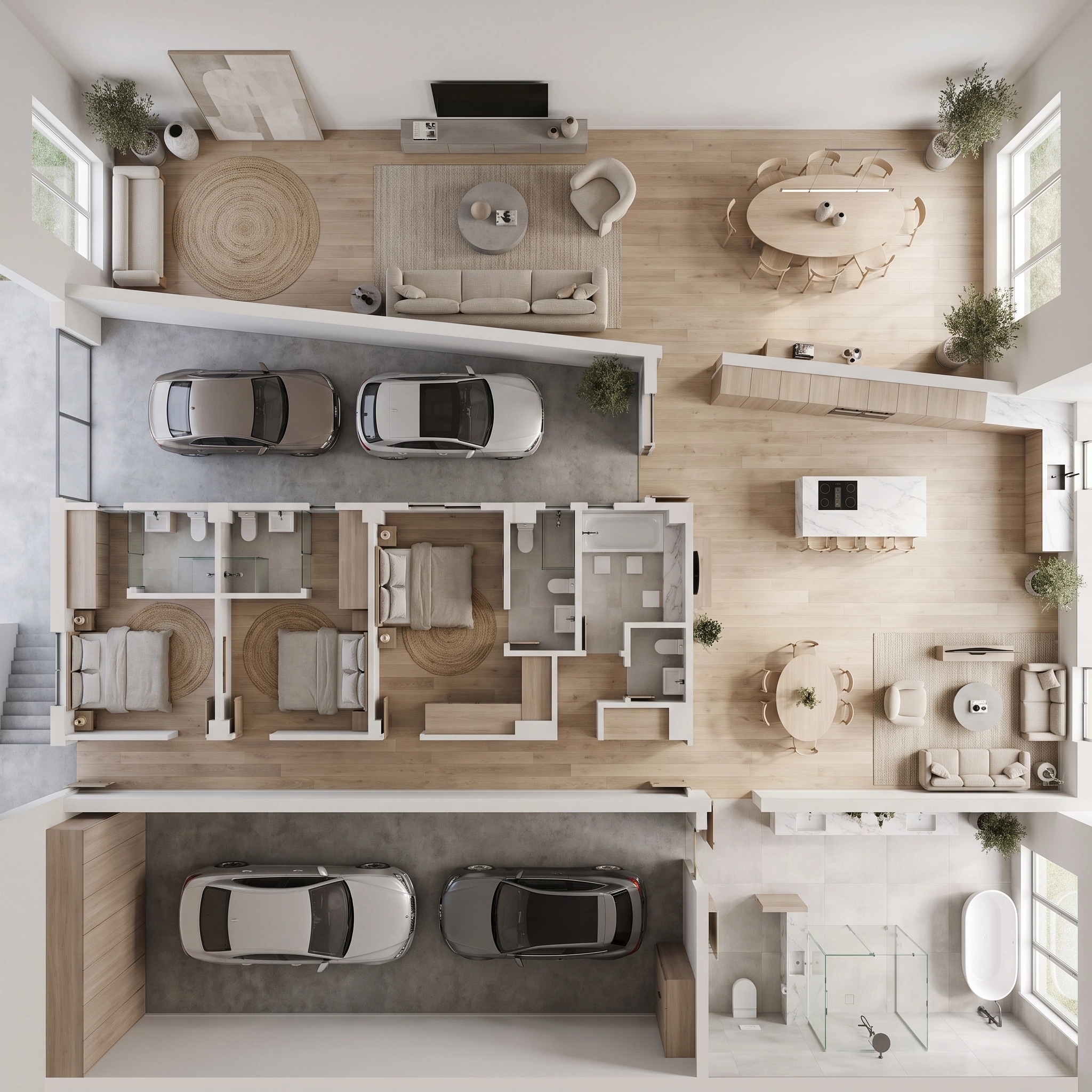 Interior design in Minimalism style — Living Room by GenRoom AI