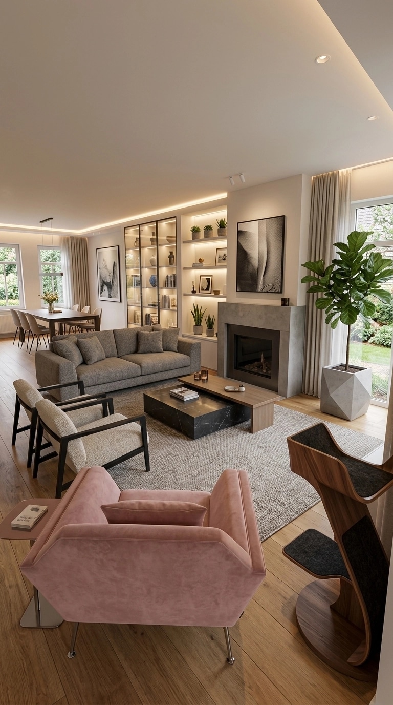 Interior design in Contemporary style — Living Room by GenRoom AI