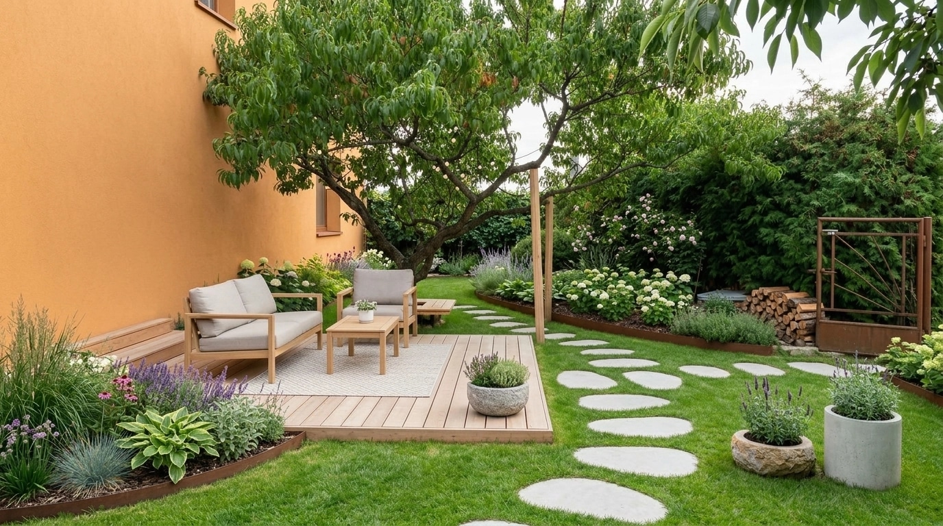 Landschaftsdesign im Scandinavian Garden-Stil — Garten von GenRoom AI