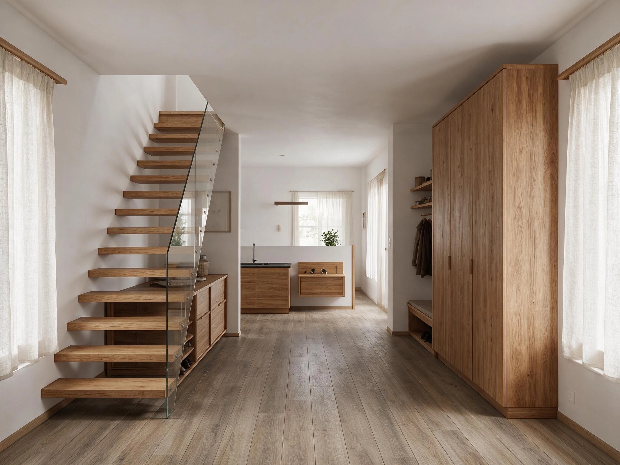 Minimalism Hallway design — interior photo by GenRoom AI