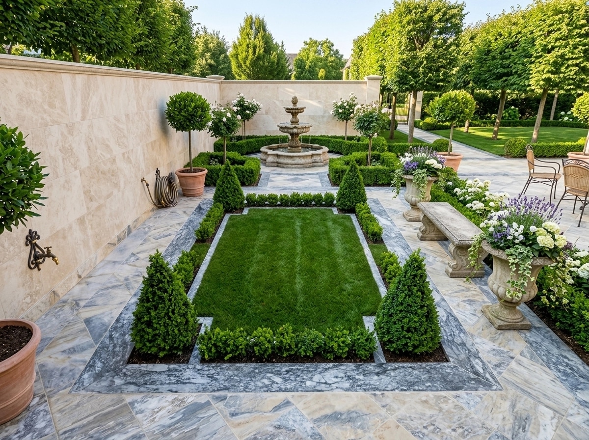 Classic Garden Jardin design — yard photo by GenRoom AI