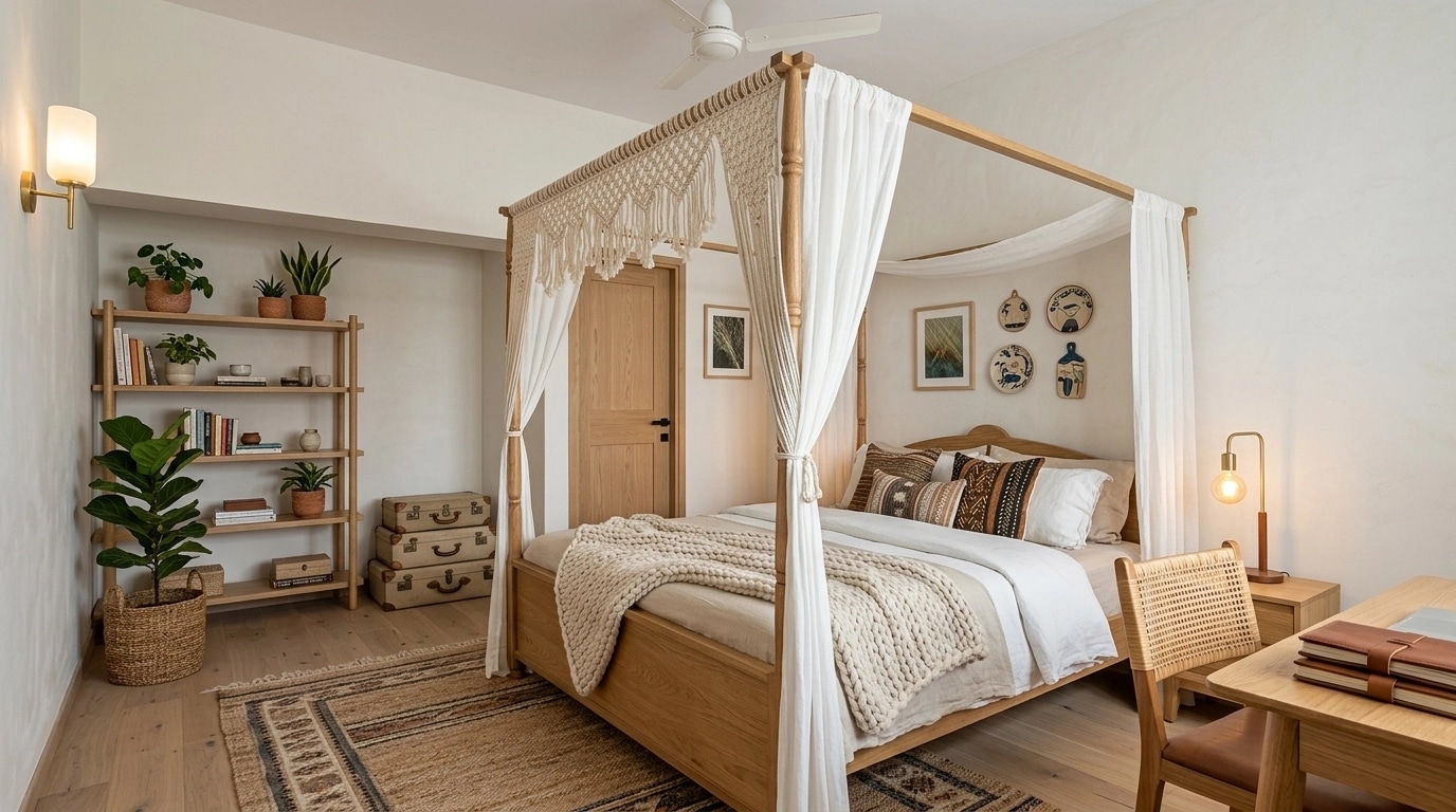 Scandinavian Bedroom design — interior photo by GenRoom AI