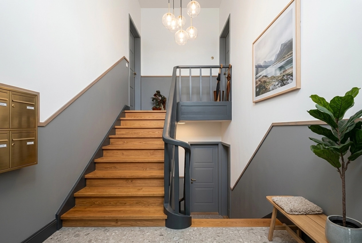 Interior design in Scandinavian style — lobby by GenRoom AI