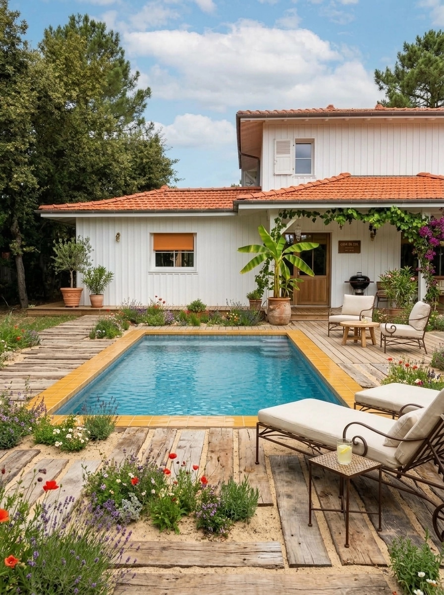 Landscape design in Mediterranean Yard style — Yard by GenRoom AI