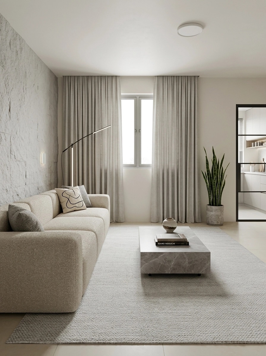 Minimalism Living Room design — interior photo by GenRoom AI