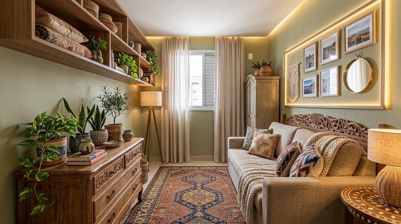 Bohemian Bedroom design — interior photo by GenRoom AI