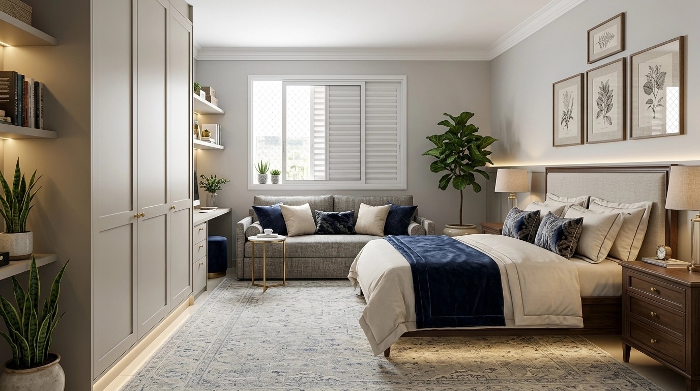 Interior design in Transitional style — Bedroom by GenRoom AI