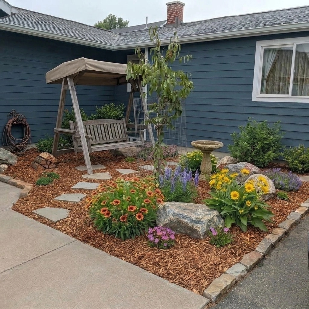 Landscape design in Eco Natural Garden style — Yard by GenRoom AI