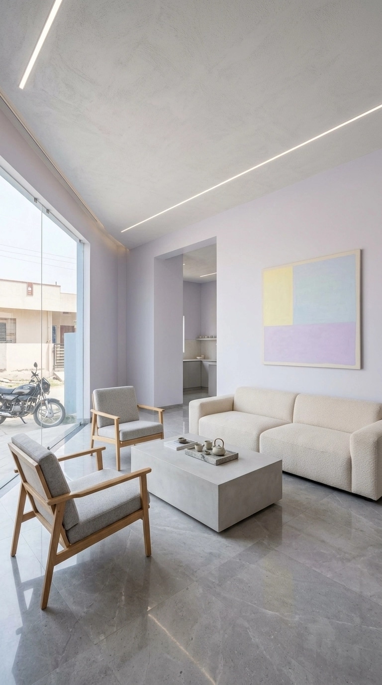Minimalism Living Room design — interior photo by GenRoom AI