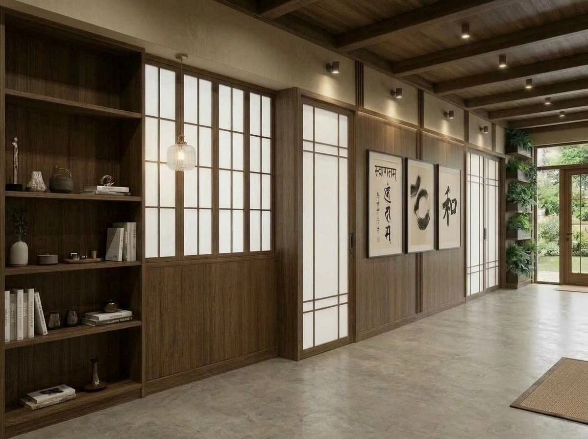 Japandi Hallway design — interior photo by GenRoom AI