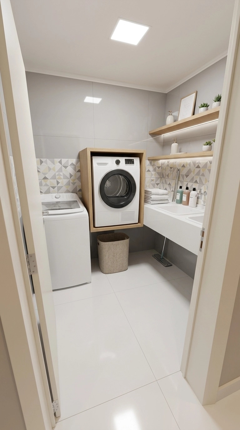 Interior design in Minimalism style — laundry by GenRoom AI