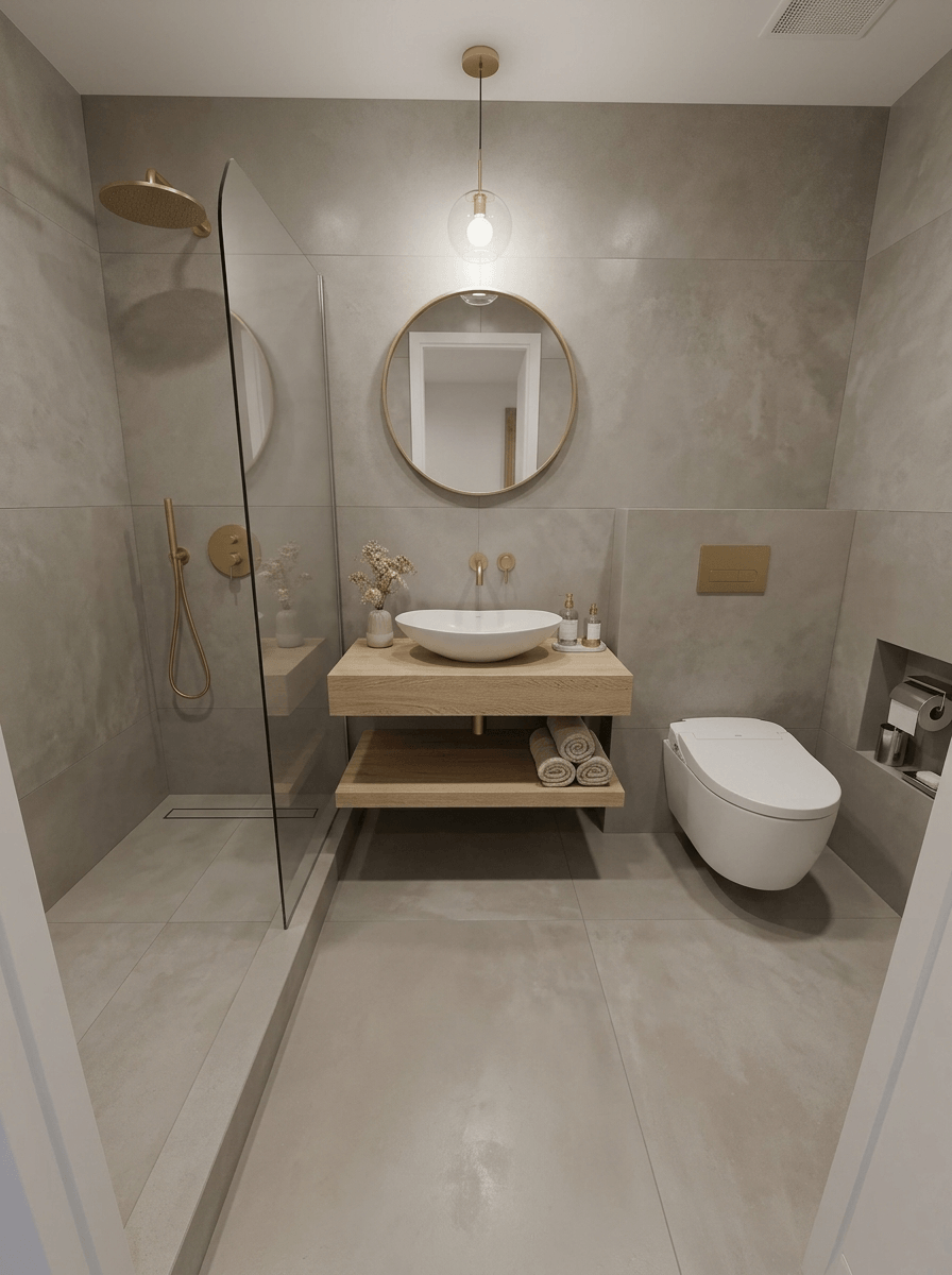 Bathroom interior in no_style style — photo by GenRoom AI