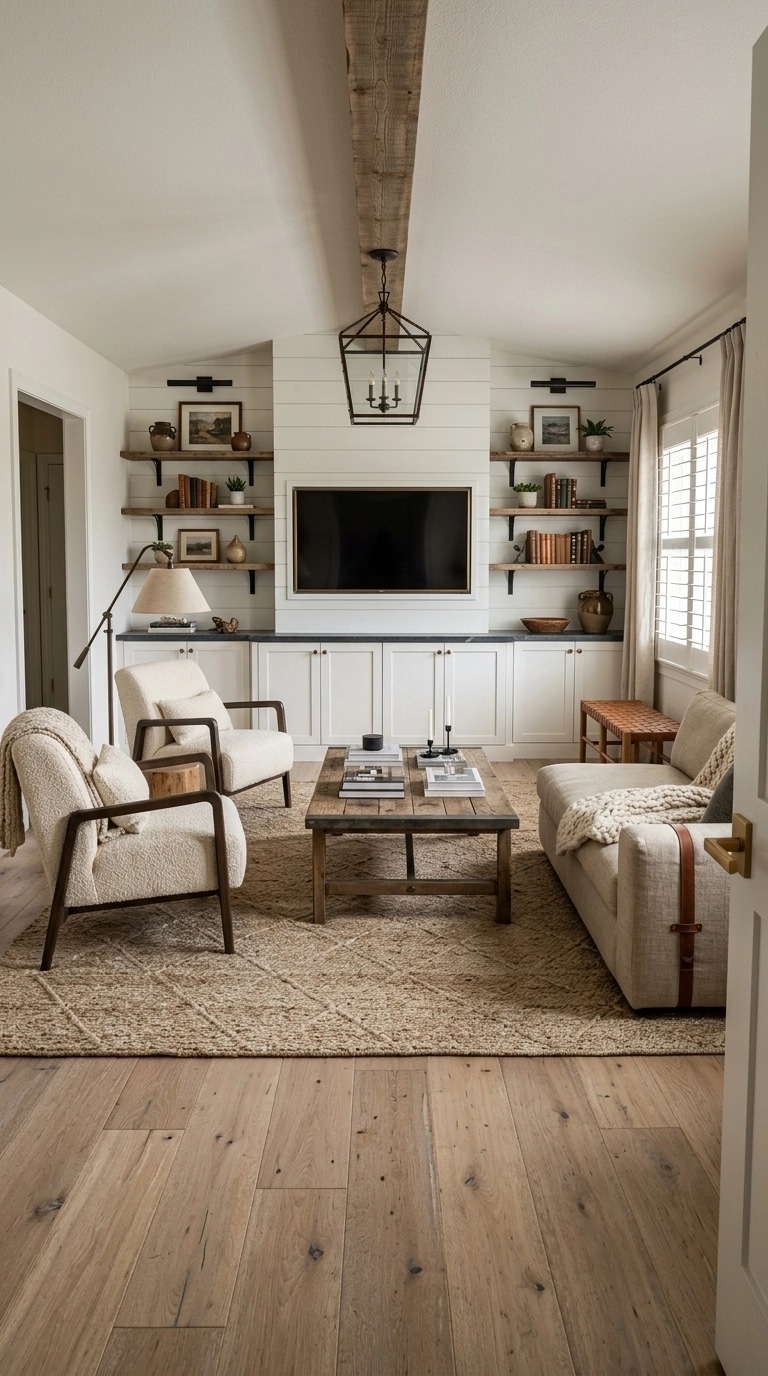 Modern Farmhouse Living Room design — interior photo by GenRoom AI