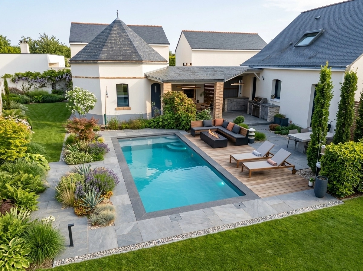 Landscape design in Contemporary Yard style — Yard by GenRoom AI