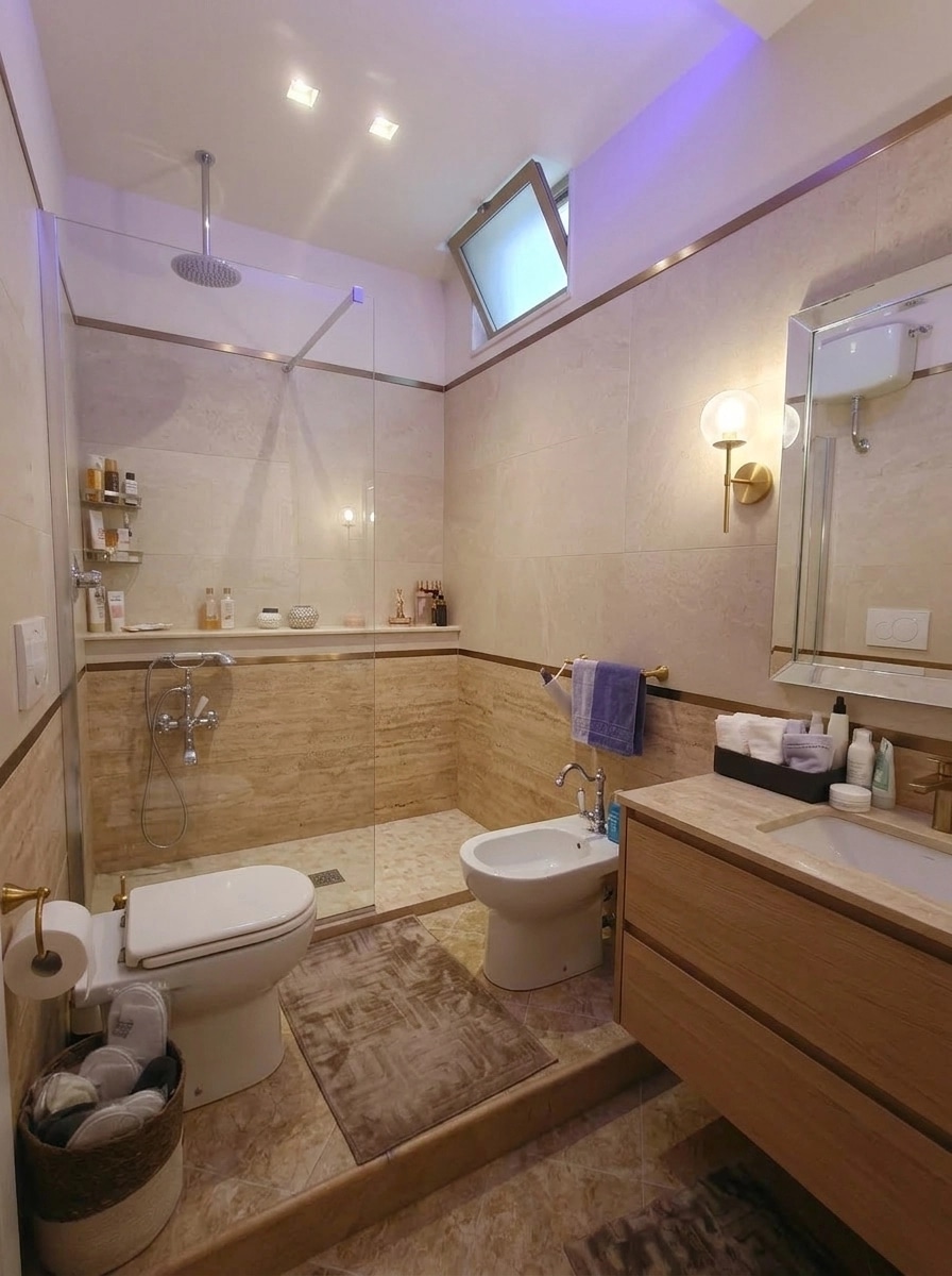 Contemporary Bathroom design — interior photo by GenRoom AI